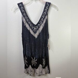 Raya Sun Crepe Batik 2X Tunic Dress NWT